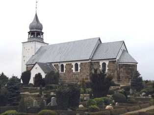 Her er et billede af Andst Kirke