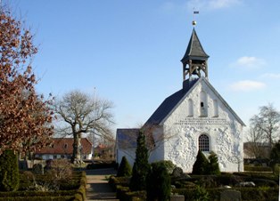 Her er et billede af Hjerting Kirke