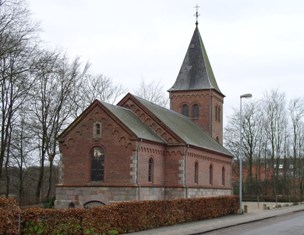 Her er et billede af Holsted Kirke