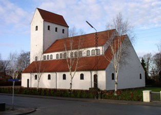Her er et billede af Johanneskirken i Brørup
