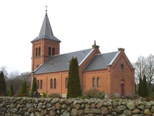 Her er et billede af Veerst Kirke